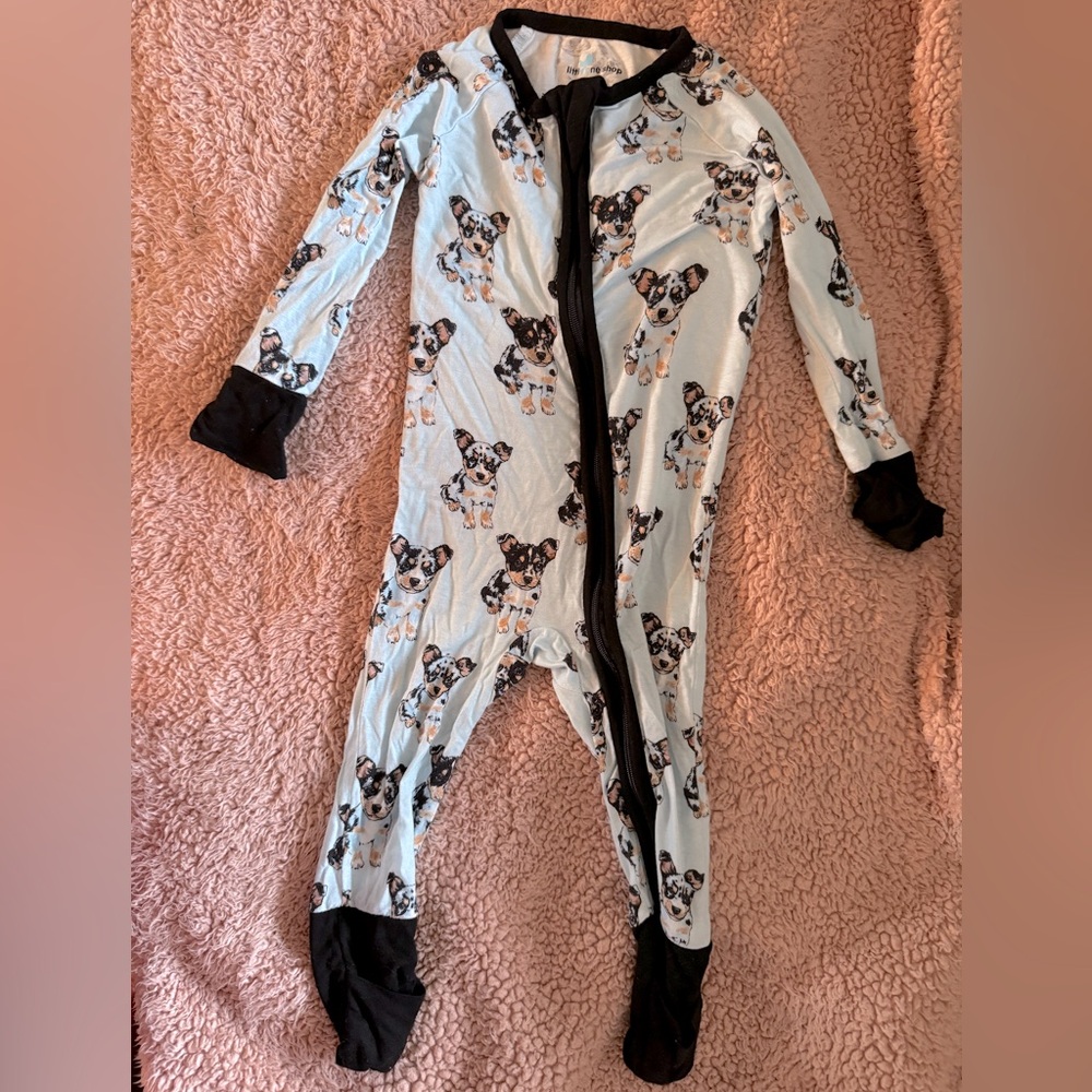 One Piece Bamboo Pajama with Blue Heeler Print